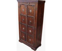 Guru-Shop Armadio, Guardaroba, Legno Massiccio, Stile Coloniale - Modello 5, Marrone, 180x90x40 cm, Armadi Armadi Armadi