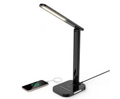 Lampada da Scrivania, LASTAR Lampade da Scrivania LED da 12W Regolabili con Porta di Ricarica USB, 5 Modalitàà di Colore, 7 Livelli di Luminositàà, Timer di 1 Ora, Luce Notturna, Funzione Memoria