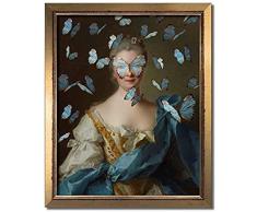 Vintage Portrait Eclectic Print Maximal Art Canvas Painting Muro femminile Surreale Rococò Barocco Poster Decorazione della parete di casa Comodino Sfondo Poster