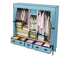 ALYR Armadio Tessuto Armadio, Portatile Cabina Armadio Non Tessuto Armadio piegevole con ripiano Superiore Armadio di Stoffa Guardaroba Pieghevoli Armadio Tessile,B