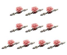 Mobile da cucina Maniglia Maniglia Antique Porta Maniglia 10 Confezione 118mm Forma Rosa raffinata Antique Bronzo Bronzo In Lega di Zinco Base Girl Vintage Antique Style Cabinet Cassettiera Cassetto G