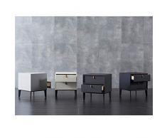 ZXPzZ Comodino in Pelle Comodino Comodino Armadietto Piccolo Armadietto portaoggetti (Dimensioni: 45x41x50cm) (Color : Light Gray)