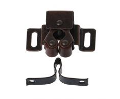 YO-HAPPY 1 PC Bronzo Doppio Rullo Cattura Armadietto Armadio Porta Fermo Hardware Porta Clip