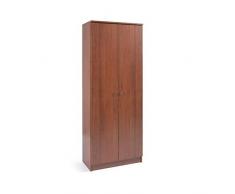 WEBMARKETPOINT Armadio scarpiera multiuso Noce Antico legno nobilitato 2 ante h182x71x38
