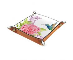 Colibrì Uccello Cuoio Dellunità Di Elaborazione Catchall Vassoio Comodino Comodino Caddy Dadi Valet Vassoio Di Cuoio Catchall Gioielli Vassoio Dadi Box Comodino Vassoio