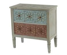 Mendler Serie vintage como cassettiera legno stile spagnolo modello Aveiro 40x79x80cm