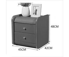 NYDZDM Comodino Comodino in Pelle Armadio Comodino con cassettiera (Colore : Gray)