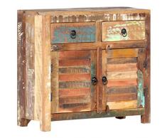 Tidyard Credenza Cassettiera Vintage | Comò e Cassettiere | Cassettiere di Stoccaggio | Armadietto in Legno | Cassettiera in Legno | 70x30x68 cm in Legno Massello di Recupero