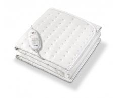 Beurer TS 19 Coprimaterasso Termico, Scaldaletto Singolo, Dimensioni 130x75 cm, Bianco, 3 Livelli di Temperatura, Lavabile in Lavatrice a 30° e con Sistema di Sicurezza Beurer Antisurriscaldamento