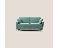 Divani.Store Divano Letto, Legno, Verde Acqua, 160 cm (Mat. 120x197)
