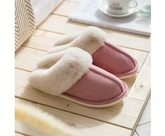 Pantofole Da Casa Donna - Pantofole In Pelliccia Per Interni Invernali, Coppie Di Camere Da Letto Superiori In Peluche Finte Di Lusso, Scarpe In Peluche Calde, Pantofole Morbide Da Donna Semplici Pe