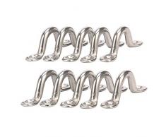 SHUGJAN Confezione da 10 rilievo dellocchio, cinghie degli occhi, lega giù, Kayak Deck Loops, lega giù punto di ancoraggio, anello di valletto for Kayak Canoa Rigging Strumenti di riparazione hardwar