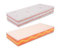 AILIME SRL Materasso Bassa Marea Singolo 90x190 multionda Memory Foam Alto 25 cm densitö Standard Rivestimento Aloe Vera MiaSuite
