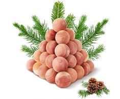 Yizhet Legno di Cedro, 40 Pezzi Palline Cedro Antitarme Naturale in Legno di Cedro Blocchi di Cedro Rosso Antitarme Legno Anti Falena Contro Le Tarme per Cassetti, Guardaroba, Armadi ECC.