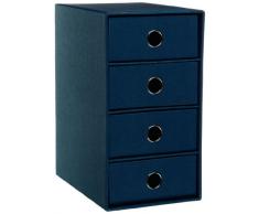 Rössler 1524452904 - Cassettiera a 4 scomparti, a tinta unita, colore: Navy