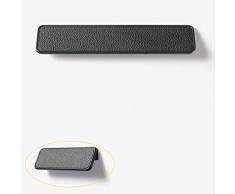 Maniglie Angolo per Armadio da Cucina Nero,Comò Cassetto Cabinet Maniglia in Lega di Zinco,Pomelli a Piazza per Porta,Ferramenta per Mobili ad Arco,Pomelli a Profilo Nascosto Curvo(Hole center 96mm)