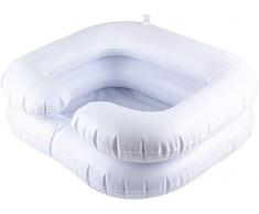 Bacinella per Shampoo Gonfiabile Portatile per Comodino e Letto per Anziani, disabili, Incinte, feriti, Costretti a Letto, portatori di Handicap, Lavaggio dei Capelli Ciotola per Shampoo con