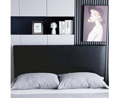 YYQQ Copertura per Testiera Letto in Ecopelle Elastica Protezione Cover Antipolvere in Singolo/Matrimoniale all-Inclusive Copritestiera Nessun Lavaggio (Color : Black, Size : 110-140cm)
