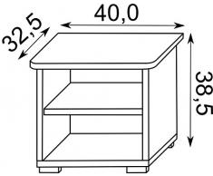 Como in legno per la cameretta bambini SZAFKA 10, 42cm x 32,5cm x 38,5cm altezza.