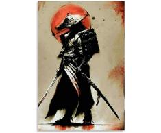 YCHND Quadro Camera da Letto Quadri Giapponese Samurai Romanticismo Astratto Canvas Art Poster e Wall Art Quadro Print Modern Family Decorazioni Posters50x70cm x1 Senza Cornice