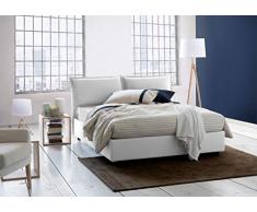 Talamo Letto Matrimoniale sfoderabile Contenitore Veronica Made in Italy Bianco