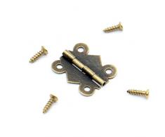 ZHONGJIUYUAN 24 pezzi bronzo antico farfalla cerniera per gioielli cassettiera scatola legno armadio porta Deco 17mm (larghezza) x 20mm (lunghezza)