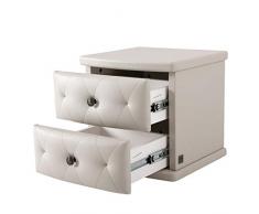XCXDX Moderno Comodino Minimalista, Armadio A Due Cassetti con Comodini, Pelle E Legno