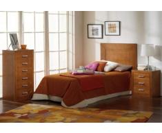 ElleDesign Settimanile Ciliegio 6 Cassetti Legno Massello Pino Cassettiera Alta