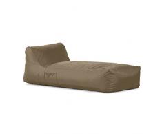 Avalon Pouf a Forma di Letto in Tessuto Tecnico Impermeabile e antistrappo Samba per Esterno Colore Tortora sfoderabile