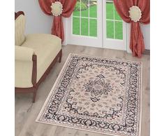 TAPISO Tappeto Salotto Classico – Colore Beige Chiaro Disegno Persiano di Inspirazione Orientale – Morbido – Facile da Pulire – Prezzo Economico 200 x 300 cm