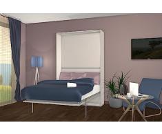 Alucabina - Letto a scomparsa Kentucky 140 pronto in soli 5 giorni con 25 finiture legno disponibili