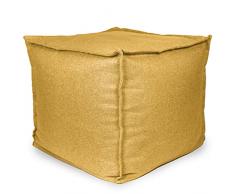 Pouf poggiapiedi, 45 x 45 x 40 cm, quadrato, senza imbottitura, cuscino da pavimento, pouf per salotto o letto, sgabelli bassi, pouf per bambini, pouf