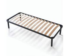 EVERGREENWEB Letto Verticale a Scomparsa con Materasso Memory Foam 80x190 Alto 12 cm + Cuscino Gratis Rivestimento Sfoderabile Rete Singola a Doghe Legno Ortopedica, Brandina Pieghevole Salvaspazio