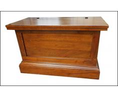 Lacommodemobili Baule cassapanca in stile classico in legno massello di noce