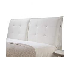 WLH-Cuscino Testiera imbottita per il tessuto base del cuscino cuneo capo consiglio in pelle cuscino Divan Schienale artificiale Comodino / 5 bianca150 × 10 × 60cm