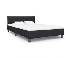 Festnight Struttura Letto Matrimoniale Moderno in Ecopelle,Giroletto Matrimoniale Moderno in Ecopelle,Letto in Stoffa,Letto Matrimoniale Moderno,Letto a Doghe,Telaio Letto 140x200/160x200/180x200 cm