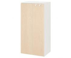 Ikea Armadio SMÅSTAD, 60x42x123 cm, bianco/betulla