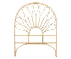 Testiera del Letto 100 x 3 x 125 cm Naturale Rattan