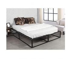 Homemasa - Struttura per letto king size, in metallo, 1,2 m, con ampio spazio per riporre oggetti per adulti e bambini, dimensioni 200 x 160 x 30 cm, colore: nero