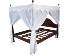 Guru-Shop Letto a Baldacchino in Legno di Teak Ubud Luminoso, 200x170x220 cm, Letti