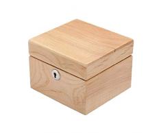 THj Scatola portagioielli in Legno Scatola portaoggetti Scatola portaoggetti Cassapanca con ripiano in massello Porta Orologi con Morbidi Cuscini Regolabili Classico