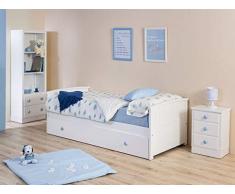 Letto Curvo con letto estraibile (per materassi di 105x190)