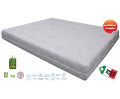 Materasso Matrimoniale Memory Onda Misura 160x190 Alto 21 cm Rivestimento Aloe Argento Sfoderabile