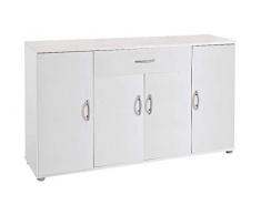 AVANTI TRENDSTORE - Lilo - Comò e mobili con ante, in stile moderno in legno laminato, disponibile in 2 diversi colori e diverse misure (118x70x30 cm, Bianco)