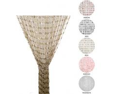 Tata Home Tenda Antimosche a Perline per Porta Finestra Moschiera a Pannello Misura 120 x 220 cm. Colore Beige