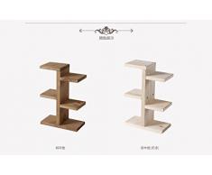 Louisayork mensola piccola scala di legno mini porta vasi per piante in legno, ripiani in legno scaffale angolare Ladder, desktop Plant Flower stand, Storage display scaffale da cucina, soggiorno, Legno, Wood, 35x20x10cm
