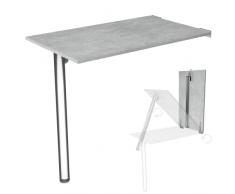 Tavolo pieghevole a parete con gamba del tavolo Piano del tavolo 80x50 cm in cemento Tavolo da pranzo pieghevole Tavolo da cucina a parete Robusto tavolo pieghevole a parete per il montaggio a muro