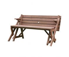 Set Da Tavolo Da Picnic Convertibile 2 in 1, Trasformabile Lntercambiabile, Tavolo Da Pranzo Pieghevole Per Esterni Panca Da Giardino (naturale)