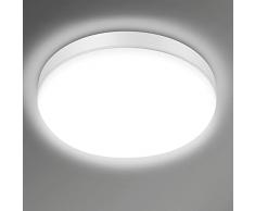Lampada da Soffitto a LED, 24W Plafoniera Soffitto Equivalente 150W Luce 6000K Luminoso soffitto a LED Impermeabile IP54 Camera da letto Cucina Salotto[Classe di efficienza energetica A+]