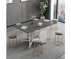 ANYURAN Tavolo da Pranzo Pieghevole con 4 sedie, Tavolo da Cucina a ribalta Convertibile con Contenitore, per Piccoli Appartamenti, Camera da Letto Ristorante,A